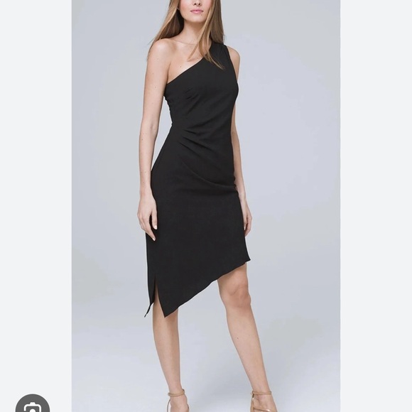 White House Black Market Dresses & Skirts - Elegant Black One-Shoulder Dress